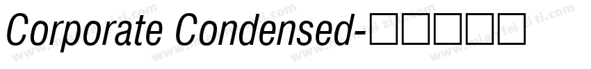 Corporate Condensed字体转换